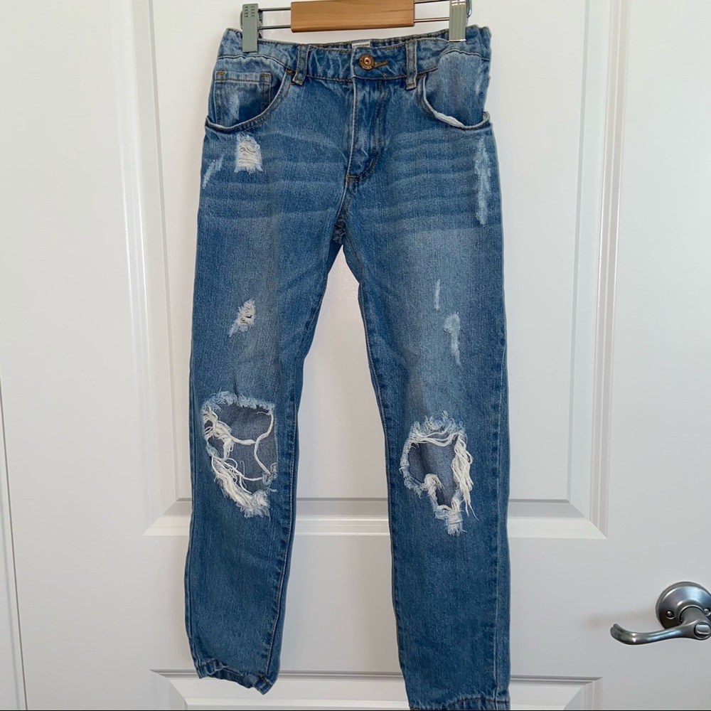 Girl’s Boyfriend style distressed jeans